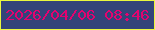 文字の大きさ：2、枠の色：eaf73e、背景の色：334479、文字の色：e3036f 無料ブログパーツのブログ時計