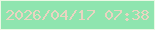 文字の大きさ：2、枠の色：eaf8e4、背景の色：8fe5af、文字の色：e9d4c1 無料ブログパーツのブログ時計