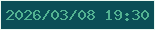 文字の大きさ：1、枠の色：eaf8f1、背景の色：0a4e56、文字の色：52b292 無料ブログパーツのブログ時計