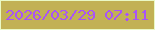 文字の大きさ：2、枠の色：eaf9c5、背景の色：c2b154、文字の色：a953f7 無料ブログパーツのブログ時計