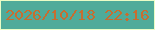 文字の大きさ：4、枠の色：eafcc6、背景の色：4fab9a、文字の色：c76d30 無料ブログパーツのブログ時計