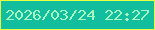 文字の大きさ：5、枠の色：eafd45、背景の色：12be9e、文字の色：a6f6c2 無料ブログパーツのブログ時計
