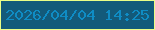 文字の大きさ：3、枠の色：eafd87、背景の色：135a7a、文字の色：0f8cc4 無料ブログパーツのブログ時計