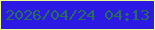 文字の大きさ：5、枠の色：eafe91、背景の色：2d19e4、文字の色：266f55 無料ブログパーツのブログ時計