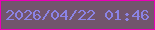 文字の大きさ：4、枠の色：eb00b7、背景の色：72556d、文字の色：8b83e5 無料ブログパーツのブログ時計