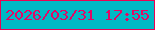 文字の大きさ：1、枠の色：eb0153、背景の色：00b9c5、文字の色：e20765 無料ブログパーツのブログ時計