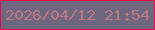 文字の大きさ：5、枠の色：eb0551、背景の色：6f6780、文字の色：ba7882 無料ブログパーツのブログ時計