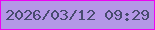 文字の大きさ：3、枠の色：eb05f1、背景の色：b497e6、文字の色：484b6f 無料ブログパーツのブログ時計