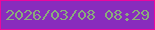 文字の大きさ：3、枠の色：eb079e、背景の色：882cbd、文字の色：8aab7c 無料ブログパーツのブログ時計
