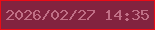 文字の大きさ：4、枠の色：eb0b15、背景の色：82233f、文字の色：c06f86 無料ブログパーツのブログ時計