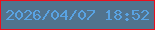 文字の大きさ：4、枠の色：eb0f1d、背景の色：51738e、文字の色：59a3e3 無料ブログパーツのブログ時計