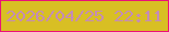 文字の大きさ：4、枠の色：eb1179、背景の色：d8bf24、文字の色：c48cb6 無料ブログパーツのブログ時計