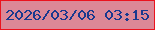 文字の大きさ：4、枠の色：eb131e、背景の色：dc8897、文字の色：19398e 無料ブログパーツのブログ時計