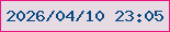 文字の大きさ：5、枠の色：eb137c、背景の色：e7dbe3、文字の色：094982 無料ブログパーツのブログ時計