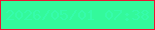 文字の大きさ：2、枠の色：eb1531、背景の色：33f99b、文字の色：36fbab 無料ブログパーツのブログ時計