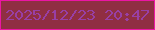 文字の大きさ：5、枠の色：eb16a5、背景の色：902e43、文字の色：983fa5 無料ブログパーツのブログ時計