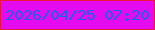 文字の大きさ：4、枠の色：eb173e、背景の色：e40bee、文字の色：1f61e9 無料ブログパーツのブログ時計