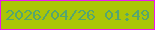 文字の大きさ：3、枠の色：eb17f0、背景の色：aac508、文字の色：55a66e 無料ブログパーツのブログ時計