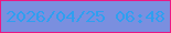文字の大きさ：2、枠の色：eb1884、背景の色：7a8fdf、文字の色：2f9ff0 無料ブログパーツのブログ時計