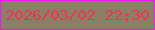 文字の大きさ：2、枠の色：eb1af1、背景の色：8d7f67、文字の色：ec355d 無料ブログパーツのブログ時計