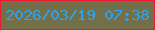 文字の大きさ：1、枠の色：eb1b33、背景の色：736f48、文字の色：2ba3f2 無料ブログパーツのブログ時計
