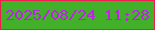 文字の大きさ：1、枠の色：eb1e50、背景の色：42b028、文字の色：c020e8 無料ブログパーツのブログ時計