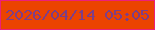 文字の大きさ：5、枠の色：eb1f7a、背景の色：eb4301、文字の色：7d3e88 無料ブログパーツのブログ時計