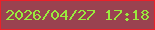 文字の大きさ：2、枠の色：eb2029、背景の色：9a4250、文字の色：99eb3e 無料ブログパーツのブログ時計