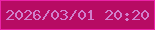 文字の大きさ：5、枠の色：eb22a7、背景の色：b70b63、文字の色：d07fcb 無料ブログパーツのブログ時計