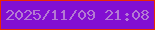 文字の大きさ：1、枠の色：eb2900、背景の色：820fd1、文字の色：b479d3 無料ブログパーツのブログ時計
