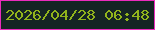 文字の大きさ：3、枠の色：eb2bbd、背景の色：152424、文字の色：91b41c 無料ブログパーツのブログ時計