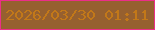 文字の大きさ：5、枠の色：eb2e88、背景の色：96602f、文字の色：c27819 無料ブログパーツのブログ時計