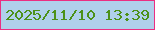 文字の大きさ：1、枠の色：eb2f82、背景の色：b0d0eb、文字の色：4c9118 無料ブログパーツのブログ時計