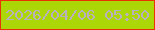文字の大きさ：4、枠の色：eb3302、背景の色：acd707、文字の色：bab0bf 無料ブログパーツのブログ時計