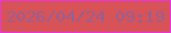 文字の大きさ：3、枠の色：eb35d8、背景の色：d75357、文字の色：975f94 無料ブログパーツのブログ時計