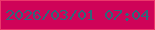 文字の大きさ：2、枠の色：eb386b、背景の色：cf0358、文字の色：30677a 無料ブログパーツのブログ時計