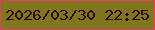 文字の大きさ：4、枠の色：eb3c67、背景の色：7f761d、文字の色：2e0902 無料ブログパーツのブログ時計