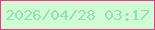 文字の大きさ：3、枠の色：eb3c89、背景の色：d1fbd2、文字の色：8ce2b8 無料ブログパーツのブログ時計