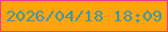 文字の大きさ：2、枠の色：eb3d91、背景の色：ffa40a、文字の色：3f98a5 無料ブログパーツのブログ時計