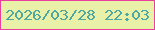文字の大きさ：1、枠の色：eb3e9e、背景の色：e8f1a7、文字の色：4fa7a0 無料ブログパーツのブログ時計