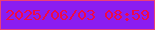 文字の大きさ：4、枠の色：eb3f77、背景の色：8b1df0、文字の色：ef0947 無料ブログパーツのブログ時計