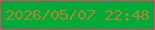 文字の大きさ：2、枠の色：eb4071、背景の色：03a939、文字の色：a78930 無料ブログパーツのブログ時計