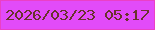 文字の大きさ：3、枠の色：eb40c6、背景の色：e24bf9、文字の色：69332c 無料ブログパーツのブログ時計