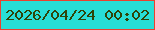 文字の大きさ：5、枠の色：eb412f、背景の色：28ded6、文字の色：2f4408 無料ブログパーツのブログ時計
