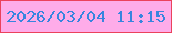 文字の大きさ：3、枠の色：eb425c、背景の色：feace9、文字の色：3885df 無料ブログパーツのブログ時計
