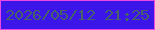 文字の大きさ：4、枠の色：eb47e5、背景の色：3c16e9、文字の色：456269 無料ブログパーツのブログ時計