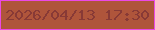 文字の大きさ：3、枠の色：eb49e6、背景の色：af553b、文字の色：883a36 無料ブログパーツのブログ時計