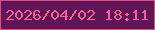 文字の大きさ：4、枠の色：eb4a78、背景の色：5e1659、文字の色：fa5f94 無料ブログパーツのブログ時計
