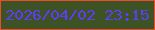 文字の大きさ：1、枠の色：eb4c2b、背景の色：3d5225、文字の色：5e3dfa 無料ブログパーツのブログ時計