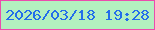 文字の大きさ：2、枠の色：eb4cad、背景の色：b3f0bf、文字の色：236eea 無料ブログパーツのブログ時計